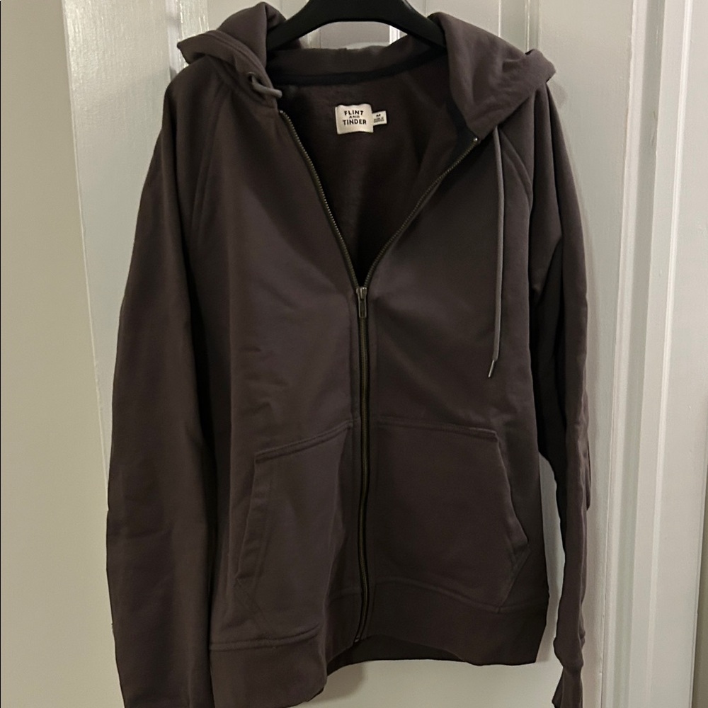 Flint and Tinder 10 Year Brown Zip-Up Hoodie